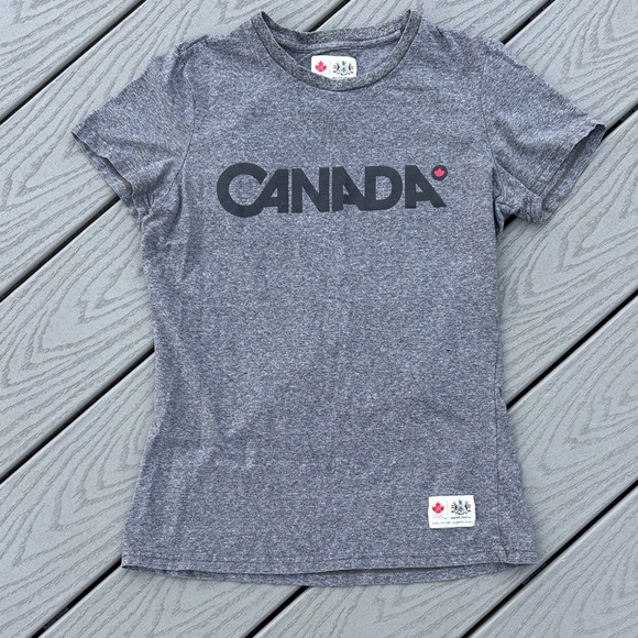 Hudson'S Bay Tops - Hudson’s Bay - Olympic CANADA Gray Canada Short Sleeve Tee - Women’s Small